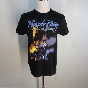 The Prince Estate Men Large Black Short Sleeve Purple Rain T-Shirt
